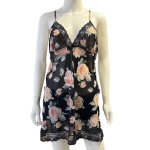 Adore Me Black‎ Floral And Lace Lingerie Womens Size M